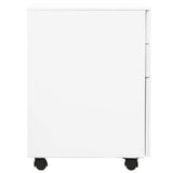 Vidaxl ladeblok verrijdbaar 39x45x60 cm staal wit