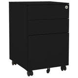 Vidaxl ladeblok verrijdbaar 39x45x60 cm staal zwart