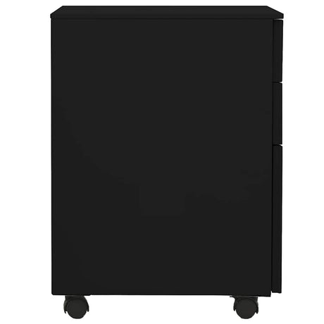 Vidaxl ladeblok verrijdbaar 39x45x60 cm staal zwart