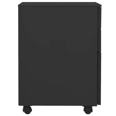 Vidaxl ladeblok verrijdbaar 39x45x60 cm staal antracietkleurig