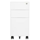 Vidaxl ladeblok verrijdbaar 39x45x59 cm staal wit