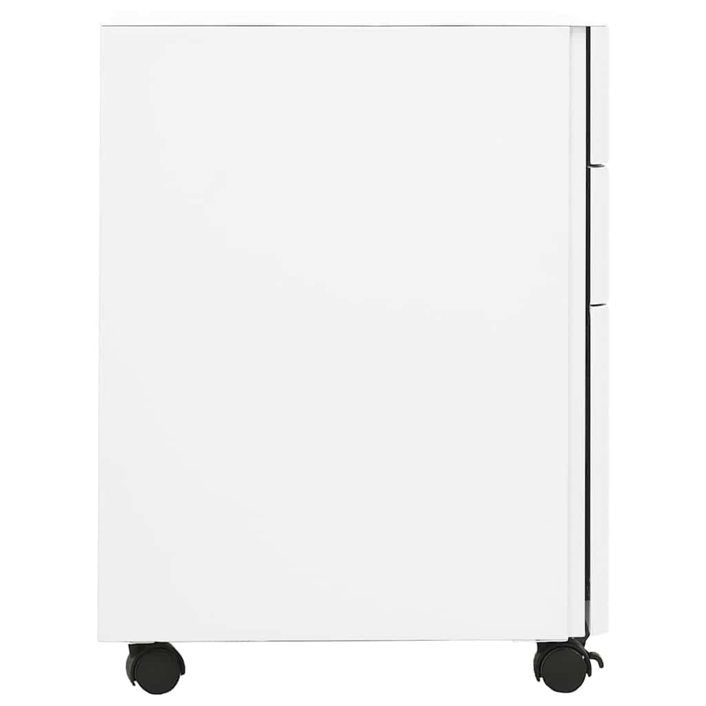 Vidaxl ladeblok verrijdbaar 39x45x59 cm staal wit