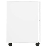 Vidaxl ladeblok verrijdbaar 39x45x59 cm staal wit