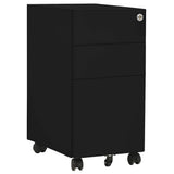 Vidaxl ladeblok verrijdbaar 30x45x59 cm staal zwart