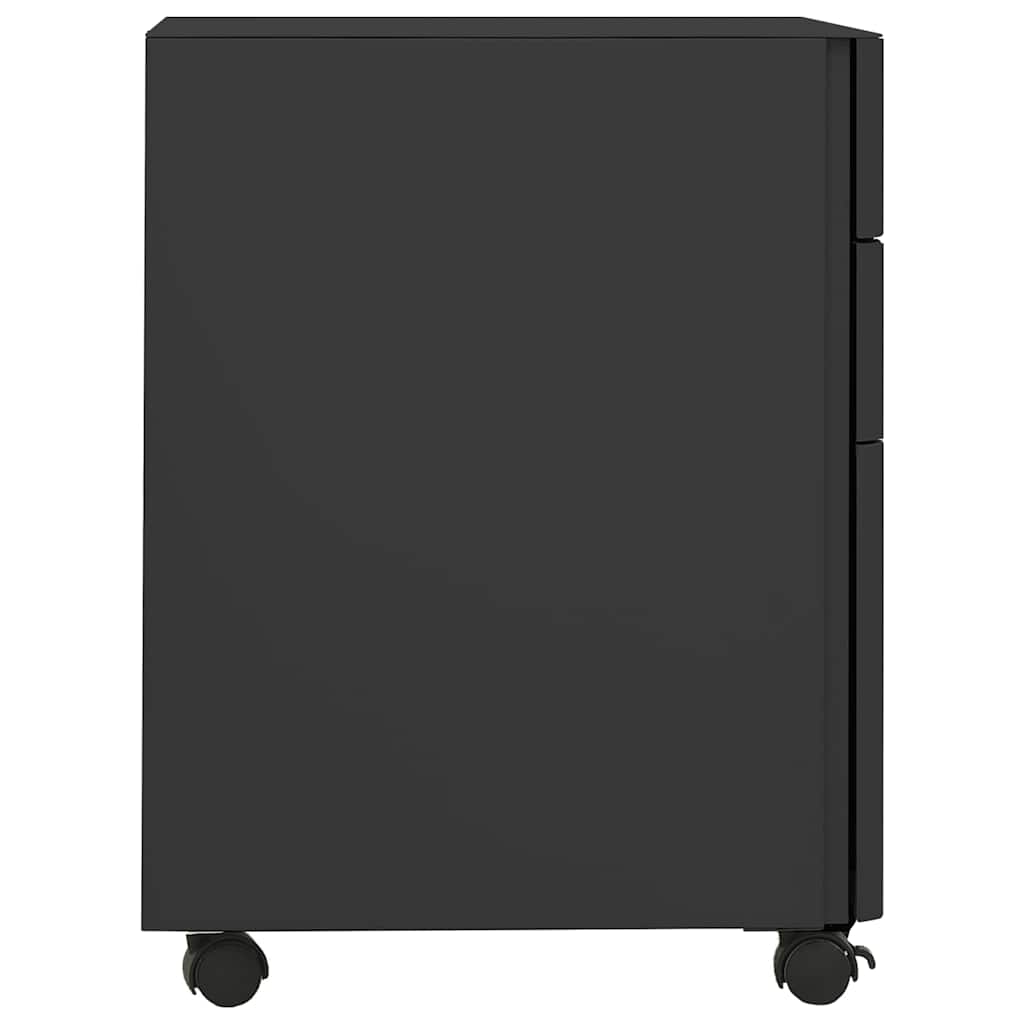 Vidaxl ladeblok verrijdbaar 30x45x59 cm staal antracietkleurig