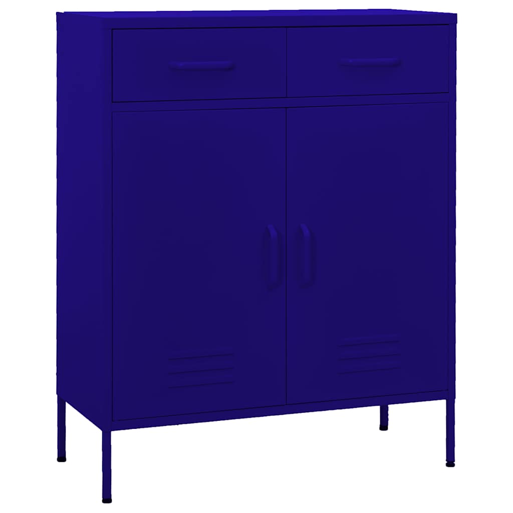 Vidaxl opbergkast 80x35x101,5 cm staal marineblauw