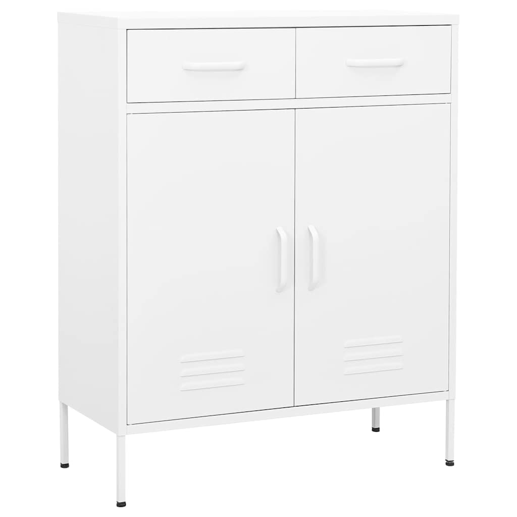 Vidaxl opbergkast 80x35x101,5 cm staal wit