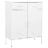 Vidaxl opbergkast 80x35x101,5 cm staal wit