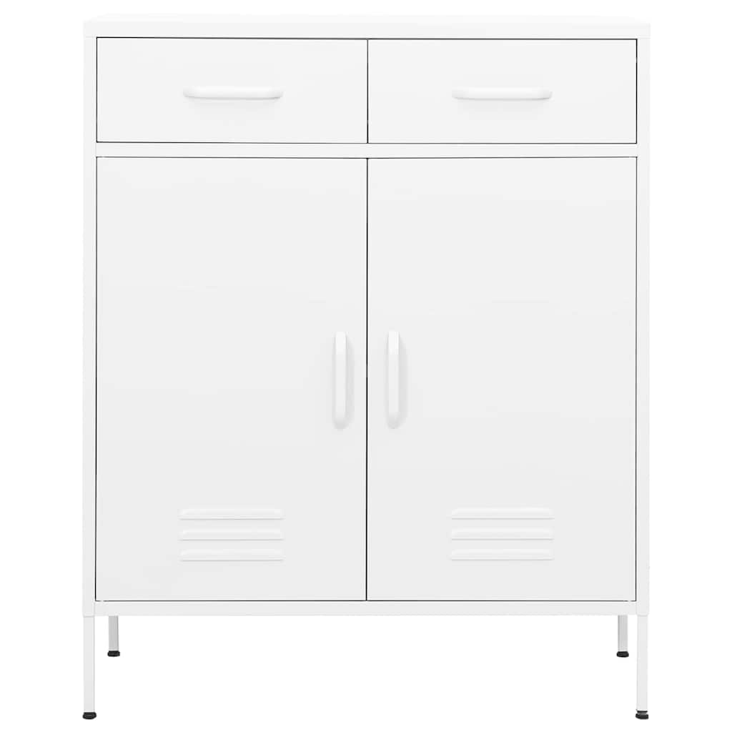 Vidaxl opbergkast 80x35x101,5 cm staal wit