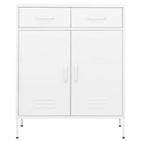 Vidaxl opbergkast 80x35x101,5 cm staal wit