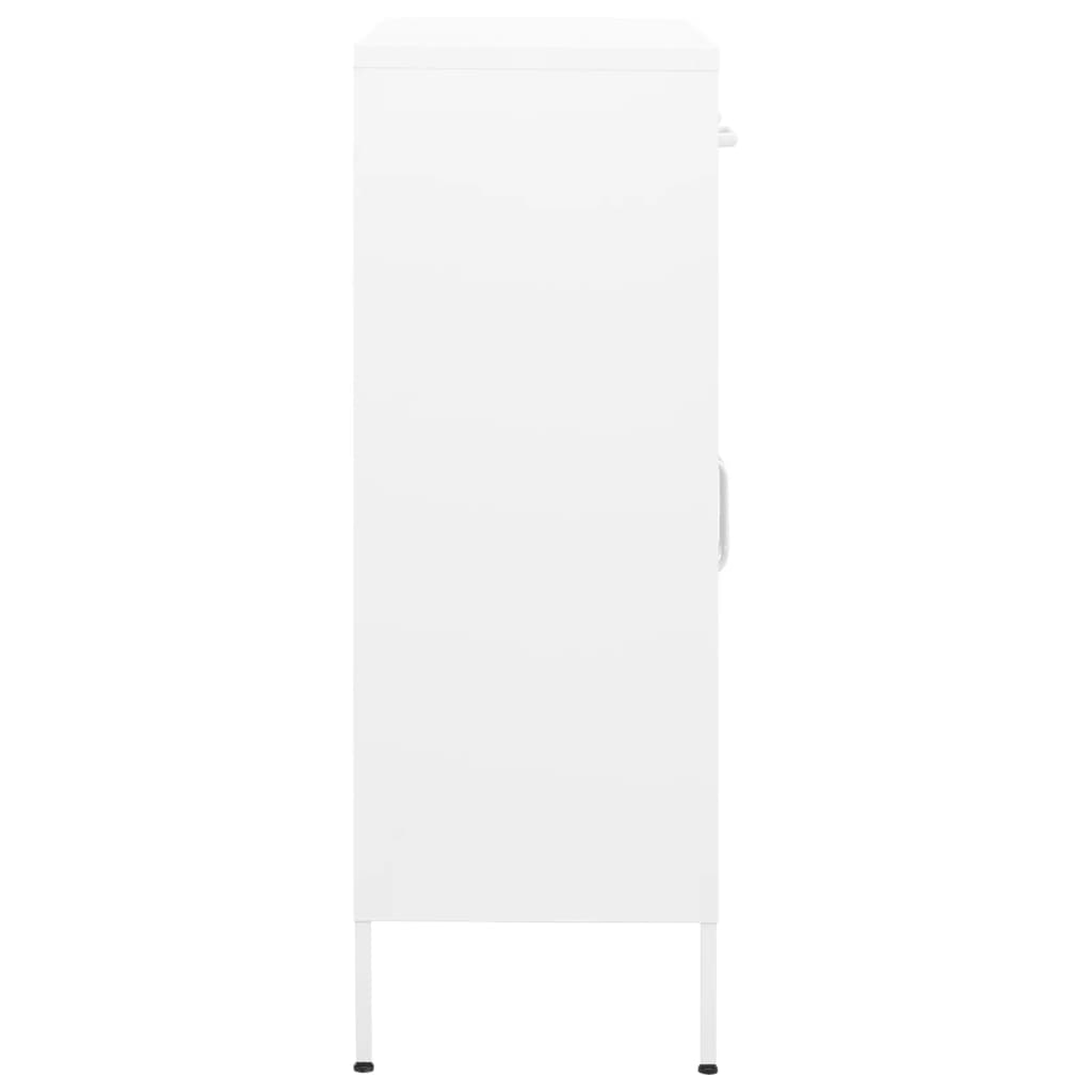 Vidaxl opbergkast 80x35x101,5 cm staal wit