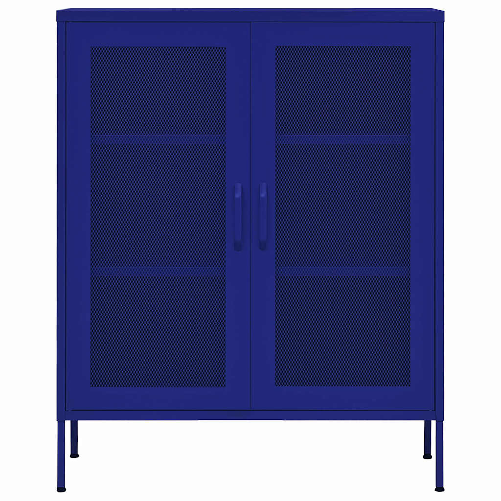 Vidaxl opbergkast 80x35x101,5 cm staal marineblauw