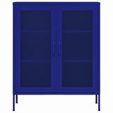 Vidaxl opbergkast 80x35x101,5 cm staal marineblauw