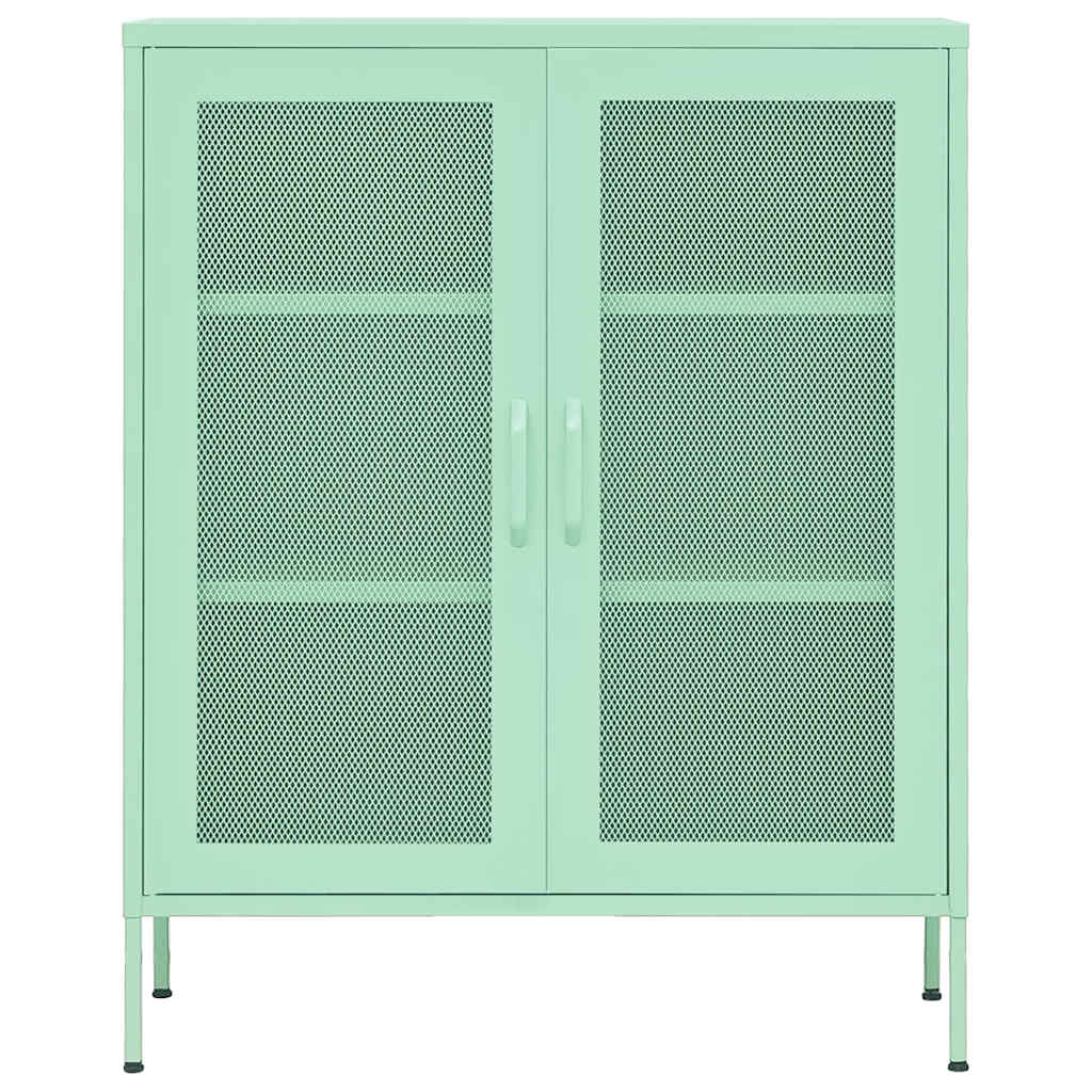 Vidaxl opbergkast 80x35x101,5 cm staal mint