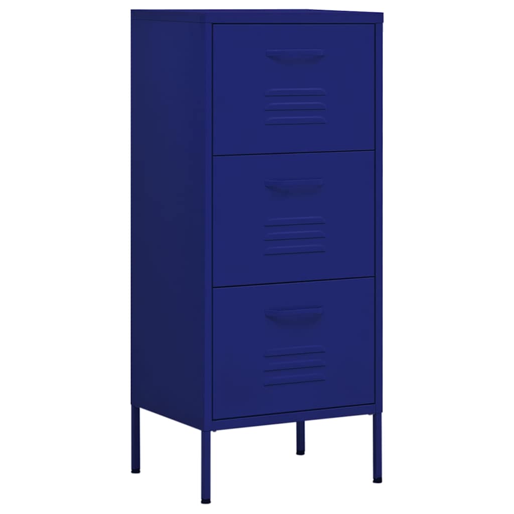 Vidaxl opbergkast 42,5x35x101,5 cm staal marineblauw