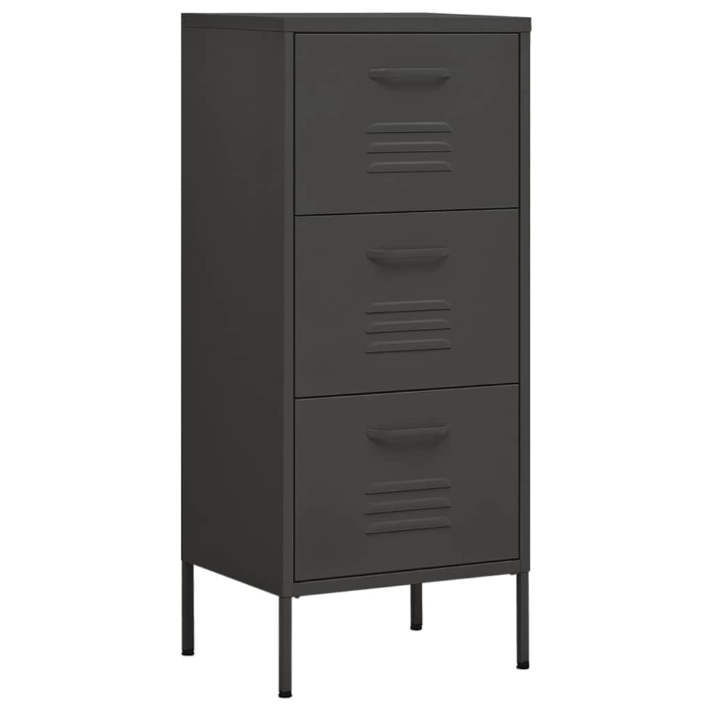 Vidaxl opbergkast 42,5x35x101,5 cm staal antracietkleurig