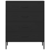 Vidaxl ladekast 80x35x101,5 cm staal zwart