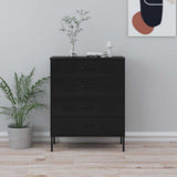 Vidaxl ladekast 80x35x101,5 cm staal zwart