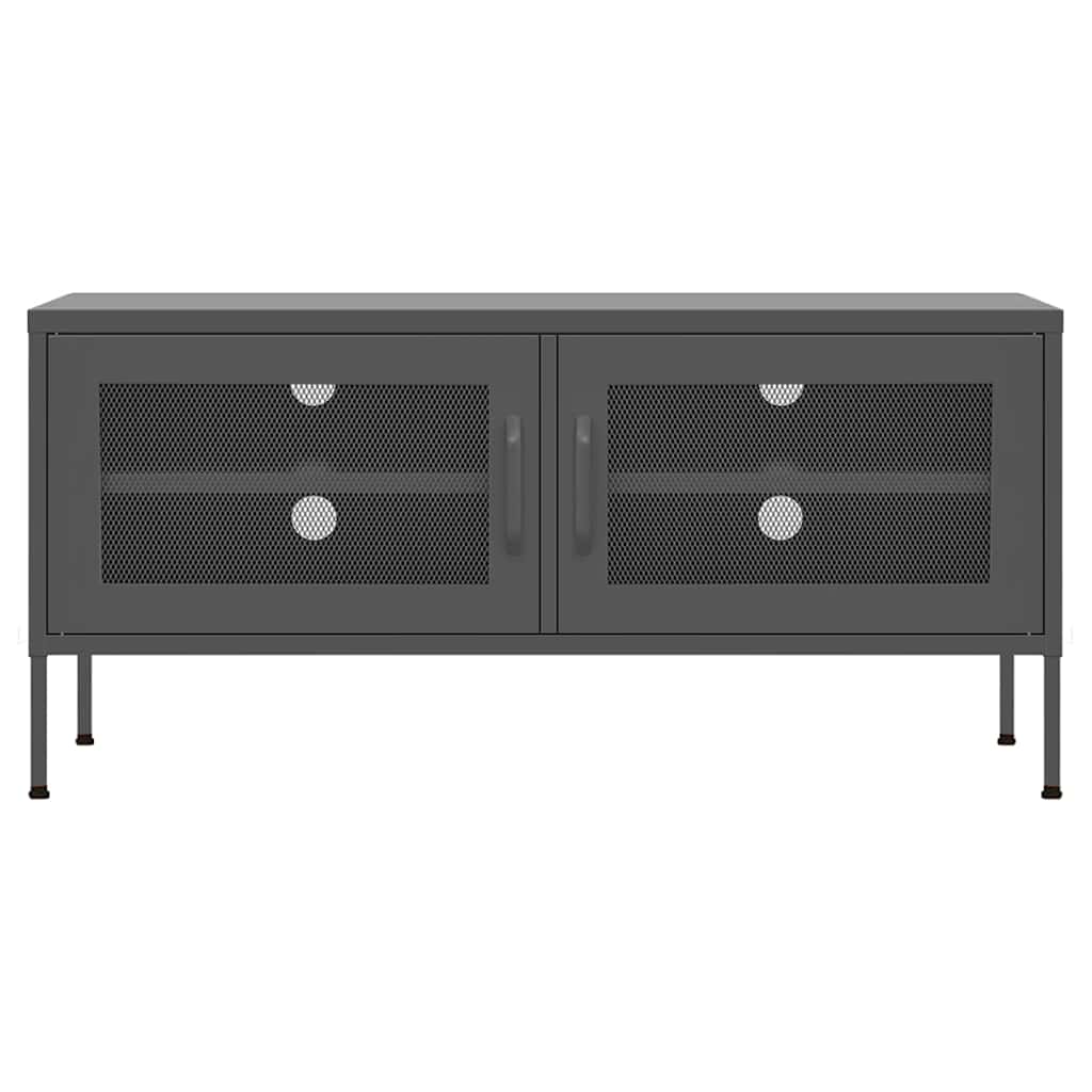 Vidaxl tv-meubel 105x35x50 cm staal antracietkleurig