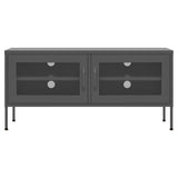 Vidaxl tv-meubel 105x35x50 cm staal antracietkleurig