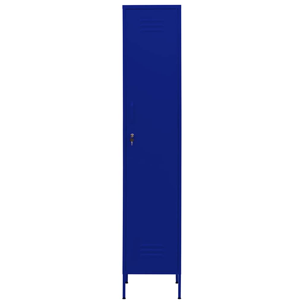Vidaxl lockerkast 35x46x180 cm staal marineblauw