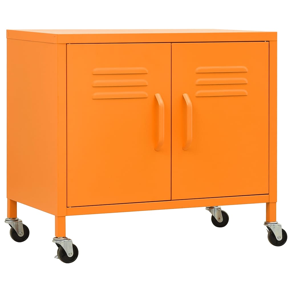 Vidaxl opbergkast 60x35x56 cm staal oranje