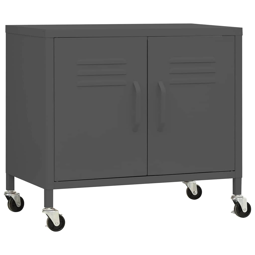 Vidaxl opbergkast 60x35x56 cm staal antracietkleurig