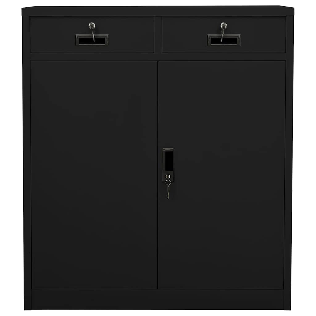 Vidaxl kantoorkast 90x40x102 cm staal zwart