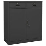 Vidaxl kantoorkast 90x40x102 cm staal antracietkleurig