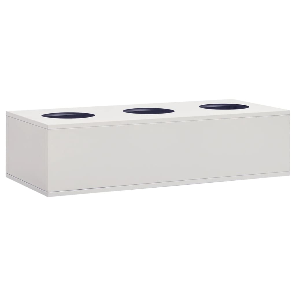 Vidaxl Office Flower Box 90x40x23 CM Steel Light Grey