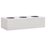 Vidaxl Office Flower Box 90x40x23 CM Steel Light Grey