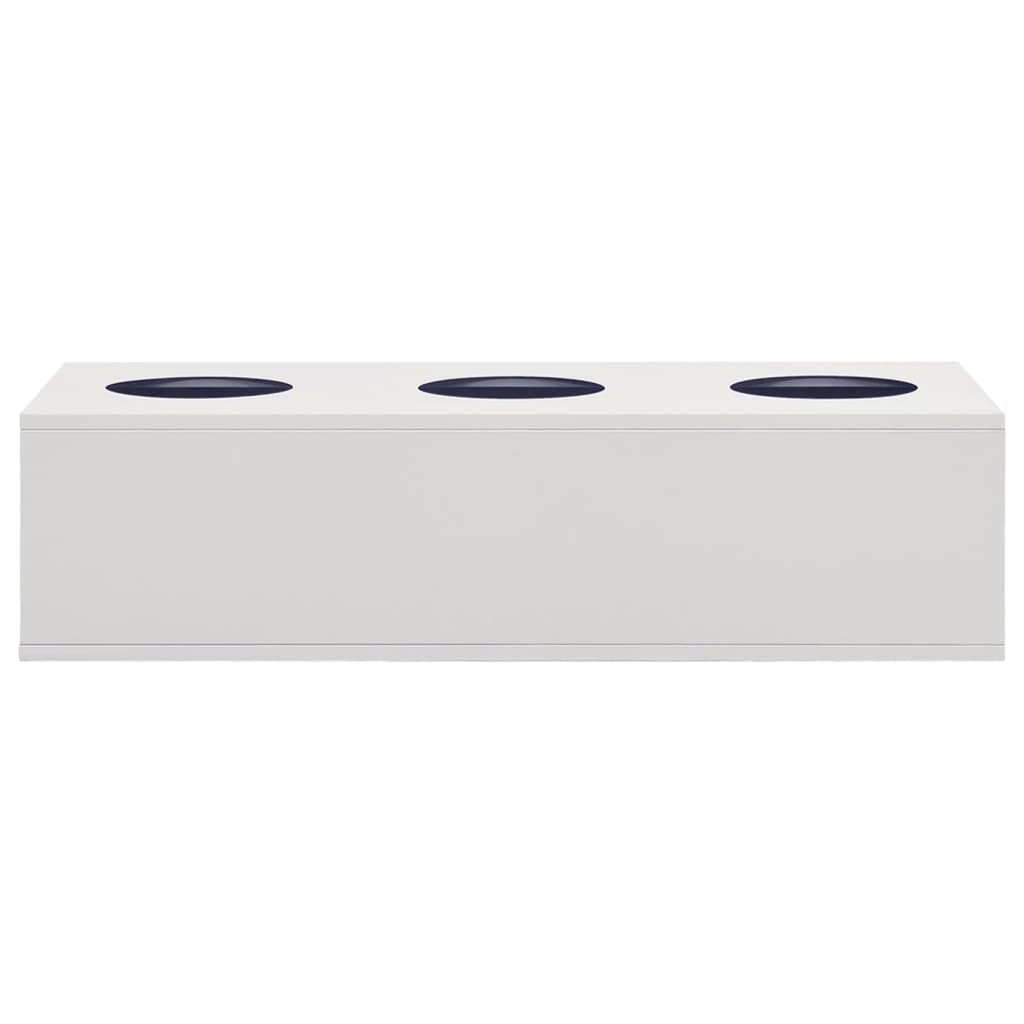 Vidaxl Office Flower Box 90x40x23 CM Steel Light Grey