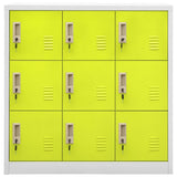 Vidaxl lockerkast 90x45x92,5 cm staal lichtgrijs en groen