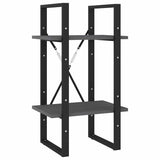Vidaxl boekenkast met 2 schappen 40x30x70 cm massief grenenhout grijs