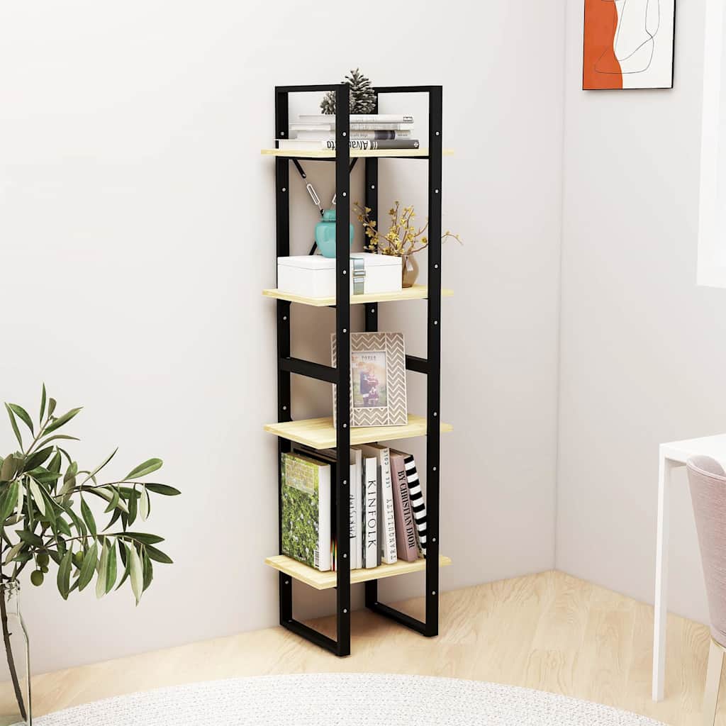 Vidaxl boekenkast met 4 schappen 40x30x140 cm massief grenenhout