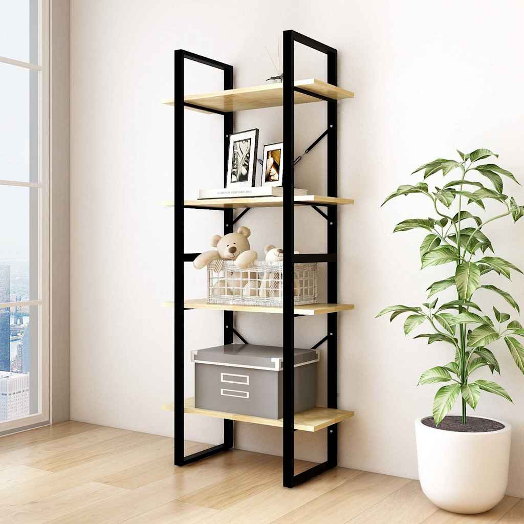 Vidaxl boekenkast met 4 schappen 60x30x140 cm massief grenenhout