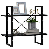 Vidaxl boekenkast met 2 schappen 80x30x70 cm spaanplaat zwart