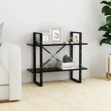Vidaxl boekenkast met 2 schappen 80x30x70 cm spaanplaat zwart