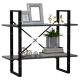 Vidaxl boekenkast met 2 schappen 80x30x70 cm spaanplaat grijs