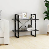 Vidaxl boekenkast met 2 schappen 80x30x70 cm spaanplaat grijs