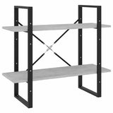 Vidaxl boekenkast met 2 schappen 80x30x70 cm spaanplaat betongrijs