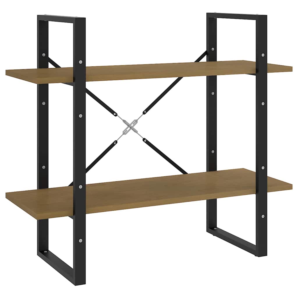 Vidaxl boekenkast met 2 schappen 80x30x70 cm massief grenenhout