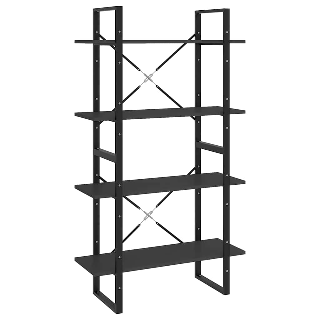 Vidaxl boekenkast met 4 schappen 80x30x140 cm bewerkt hout grijs