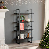 Vidaxl boekenkast met 4 schappen 80x30x140 cm bewerkt hout grijs