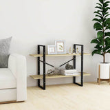 Vidaxl boekenkast met 2 schappen 100x30x70 cm spaanplaat sonoma eiken