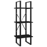Vidaxl boekenkast met 3 schappen 40x30x105 cm bewerkt hout zwart