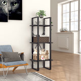 Vidaxl boekenkast met 3 schappen 40x30x105 cm bewerkt hout grijs