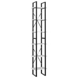 Vidaxl boekenkast met 6 schappen 40x30x210 cm bewerkt hout wit