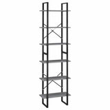 Vidaxl opbergrek 60x30x210 cm massief grenenhout grijs