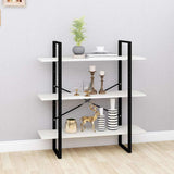 Vidaxl boekenkast met 3 schappen 100x30x105 cm massief grenenhout wit